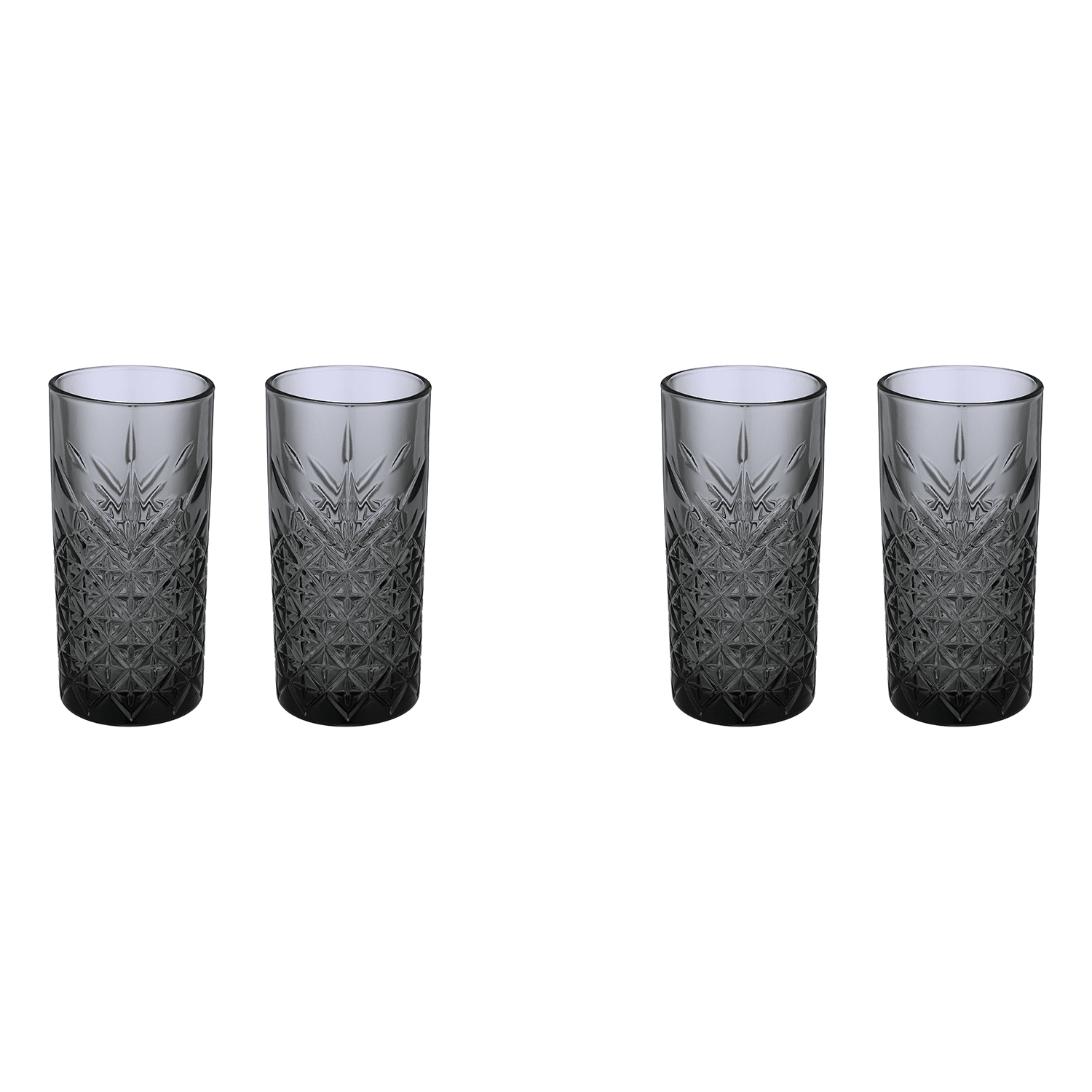 Pasabahce - Highball Glass Set 4 Pieces - 450ml - Grey