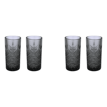 Pasabahce - Highball Glass Set 4 Pieces - 450ml - Grey