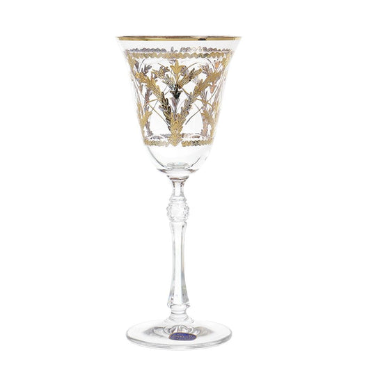Bohemia Crystal - Goblet Glass Set 6 Pieces - Gold - 185ml - 39000741