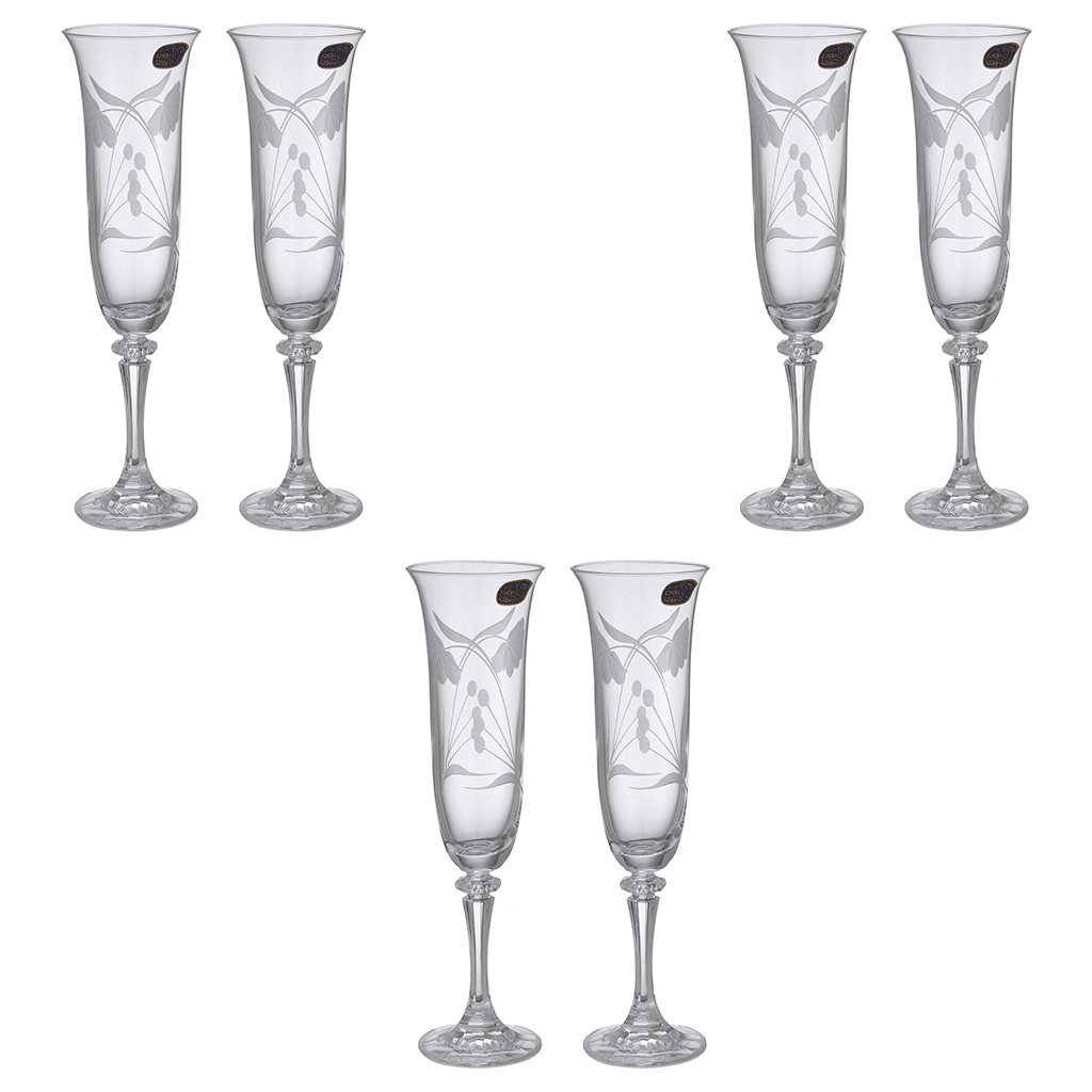 Bohemia Crystal - Flute Glass Set 6 Pieces - 150ml - 39000760