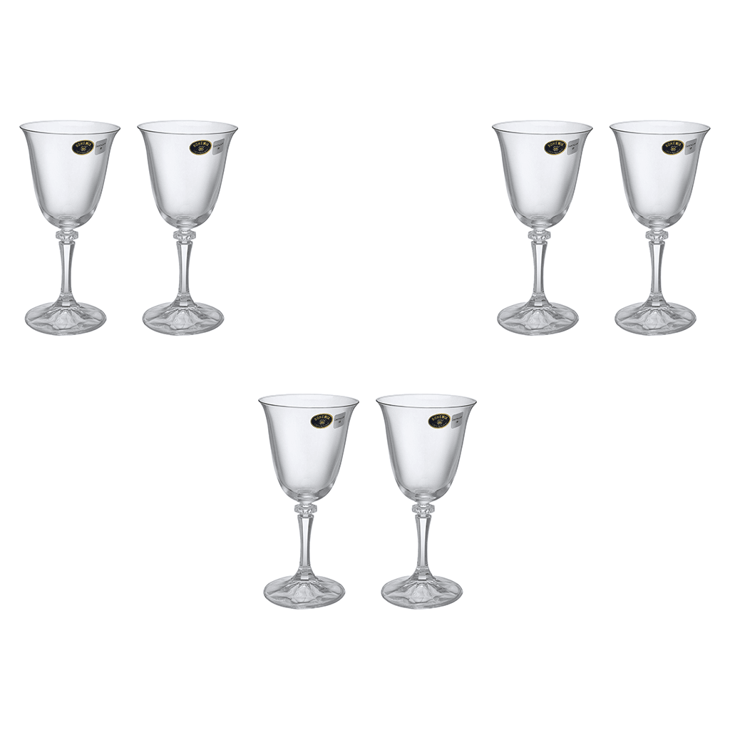 Bohemia Crystal - Goblet Glass Set 6 Pieces - 185ml - 39000763