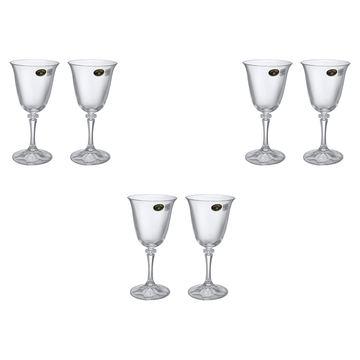 Bohemia Crystal - Goblet Glass Set 6 Pieces - 185ml - 39000763