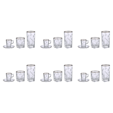 Pasabahce - Glass Set 24 Pieces - Silver - Glass - 39000813