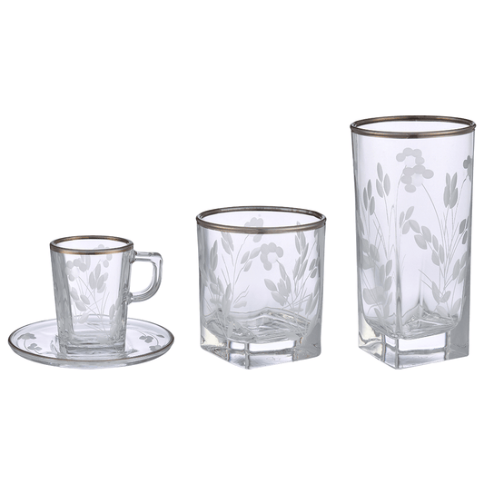 Pasabahce - Glass Set 24 Pieces - Silver - Glass - 39000813
