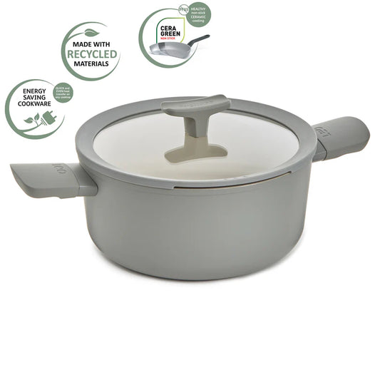 BergHOFF - Leo - Covered stockpot non-stick Moonmist - 24cm - Cast Aluminum