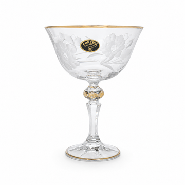 Bohemia Crystal - Jelly Glass Set 6 Pcs - 180 ml - Gold