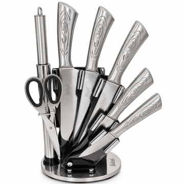 Bass - Knife Set 8 Pcs - Stainless Steel - Silver