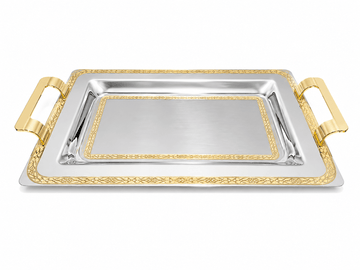 Elegant Gioel - Tray Set 3 Pcs - Stainless Steel - Gold