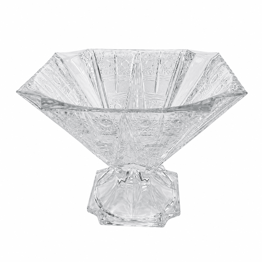 Bohemia Crystal - Hand Cut Metropolitan Footed Plate - 30.5 cm - Clear
