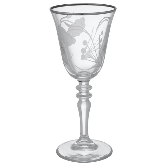 Pasabahce - Decorated Goblet Glass Set 6 Pieces - Silver - 200ml - Glass - 390005043