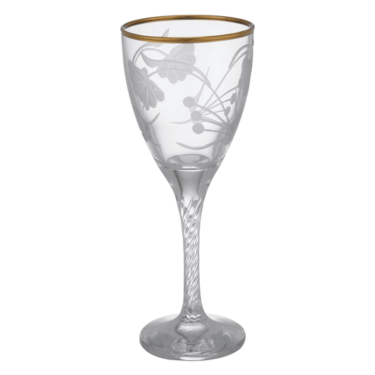Pasabahce - Decorated Goblet Glass Set 6 Pieces - Gold - 205ml - Glass - 390005048