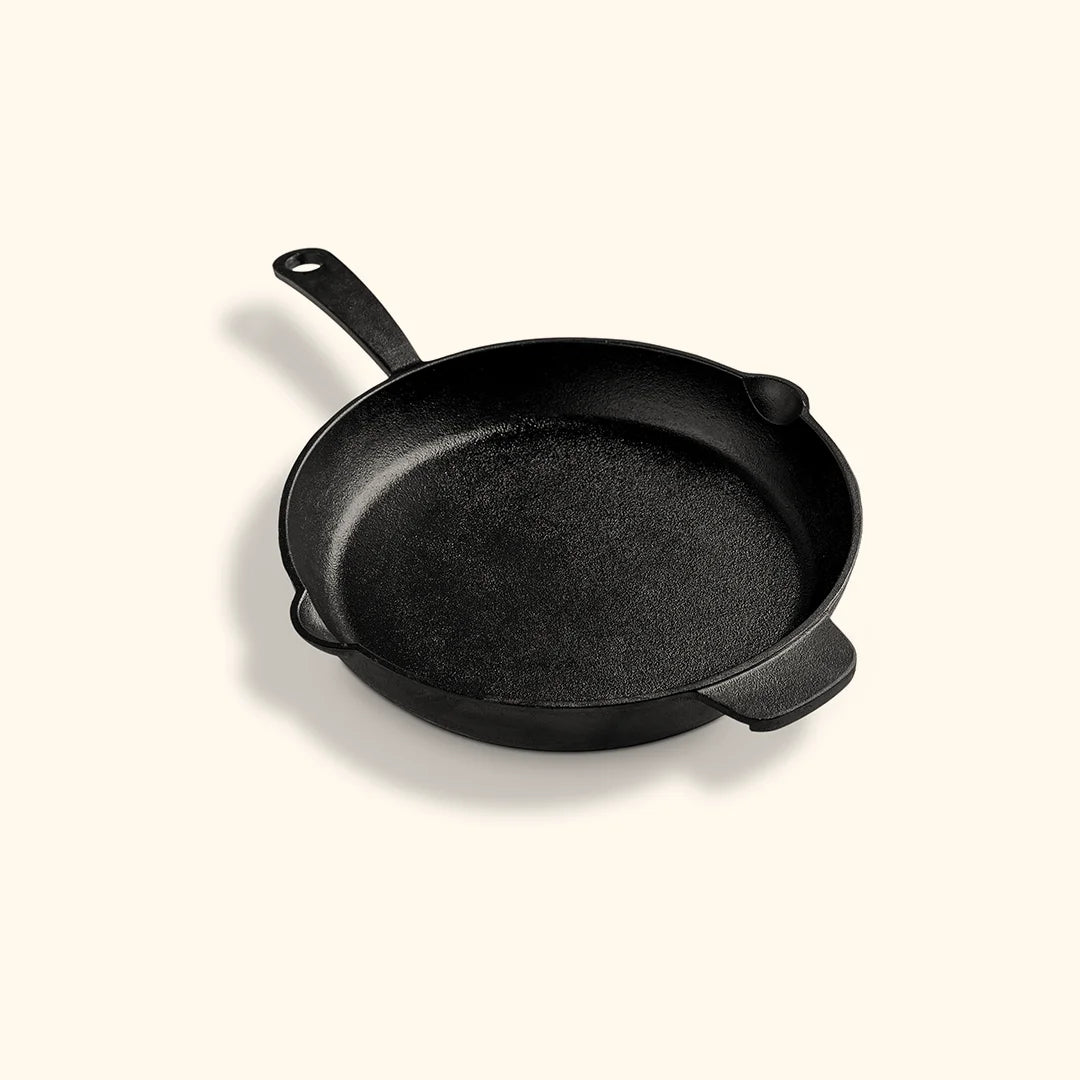 Alma - Round Skillet with Handles - 20cm - Cast Iron - Black