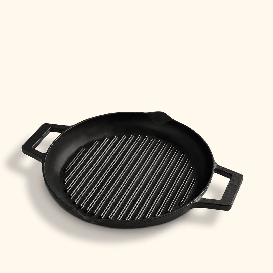 Alma - Dual Handle Grill Pan - 27cm - Cast Iron - Black