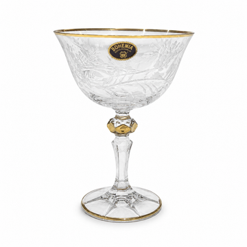 Bohemia Crystal - Jelly Glass Set 6 Pcs - 180 ml - Gold