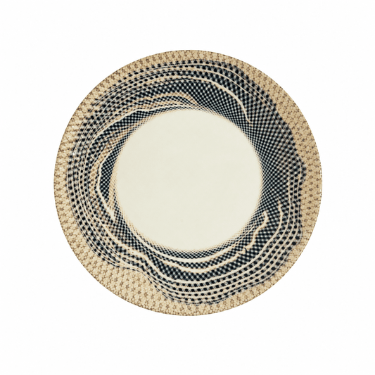 Tulu - Kelvin Daily Use Dinner Set 24 Pcs - Beige & Blue