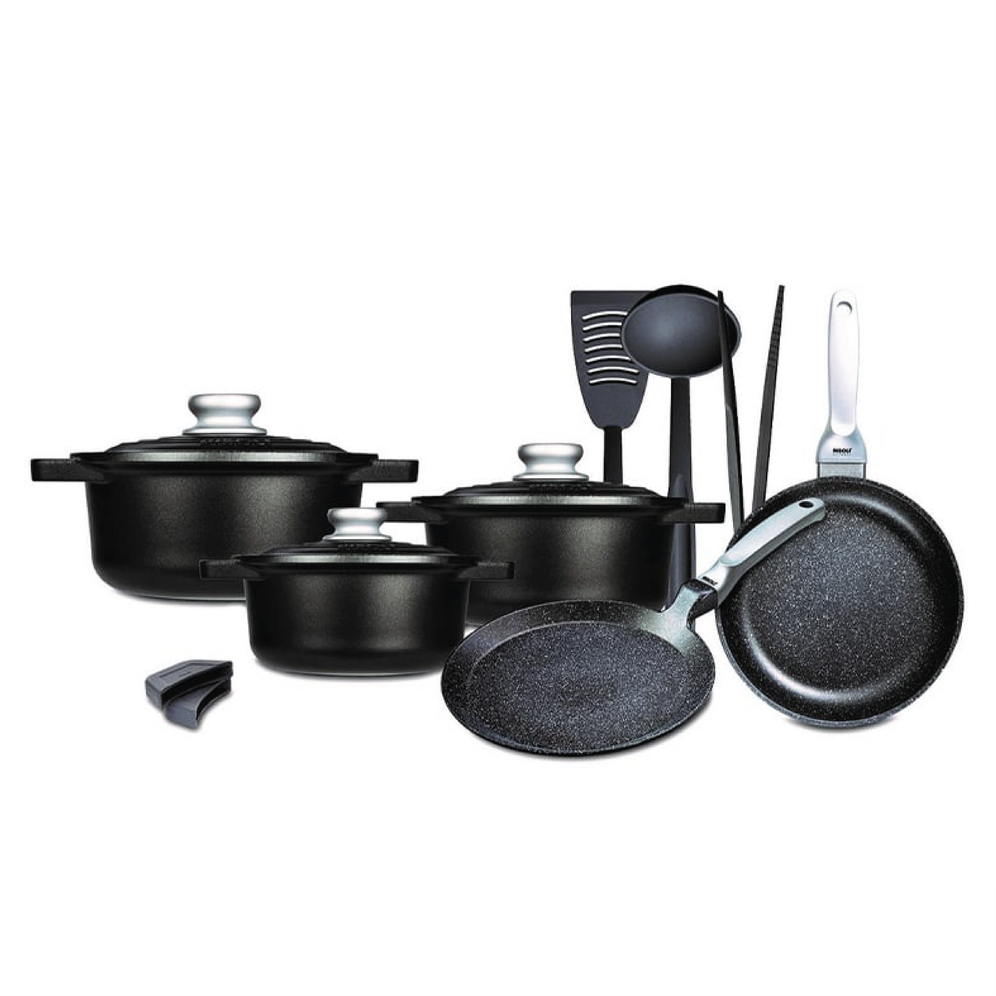 Risoli - Granito Cookware Set 13 Pieces - Black - Die Cast Aluminum - 44000284