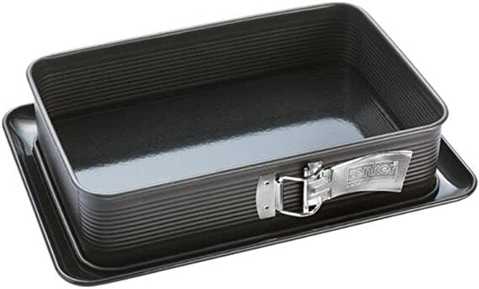 Zenker - Rectangular Cake Tray With Serving Plate  - Black - 28x18cm - 44000301