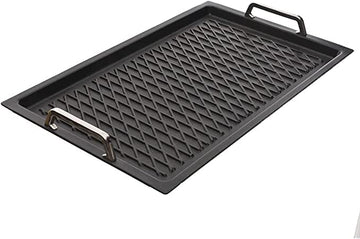 AMT - Rectangular Grill With Handles - Cast Aluminum - 53x33cm - Black  - 440004050