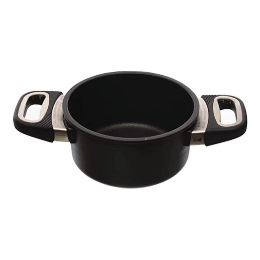 AMT - Black Pot with Glass Lid - Cast Aluminum - 16cm - 440004056