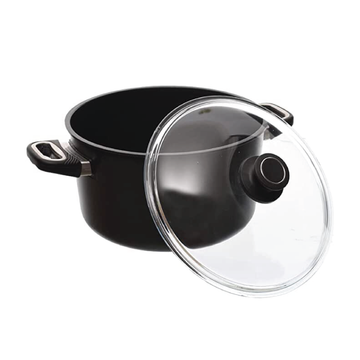 AMT - Black Pot with Glass Lid - Cast Aluminum - 28cm - 440004060