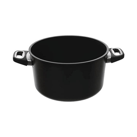 AMT - Black Pot with Glass Lid - Cast Aluminum - 28cm - 440004060