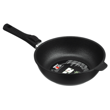 Risoli - Deep Fry Pan with Detachable Handle - 24cm - Black