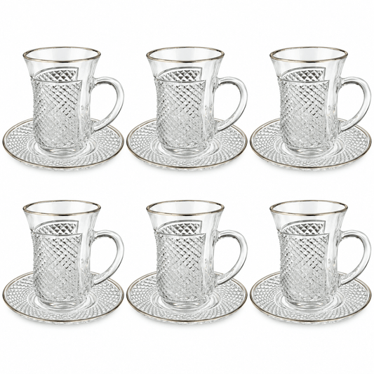Pasabahce - Kiev Mug Set 6 Pcs - 145 ml - Silver