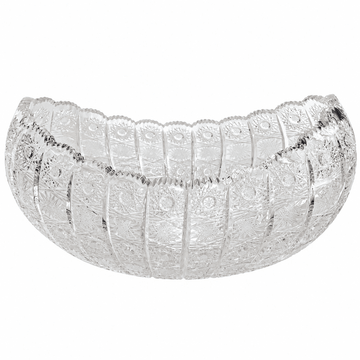 Bohemia Crystal - Hand Cut Oval Plate - 30.5 cm - Clear