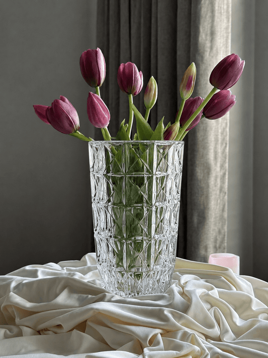 Bohemia Crystal - Diamond Crystal Vase - 33cm