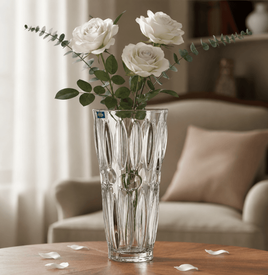 Bohemia Crystal - Round Crystal Vase - 28cm