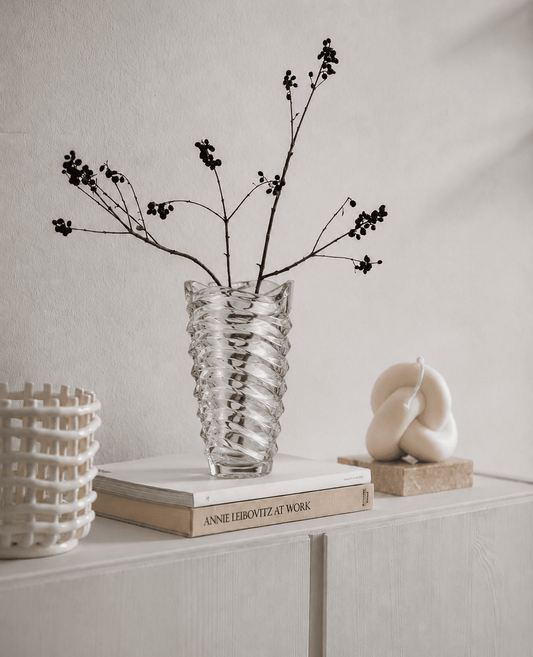 Bohemia Crystal - Wave Vase 34 cm - Clear