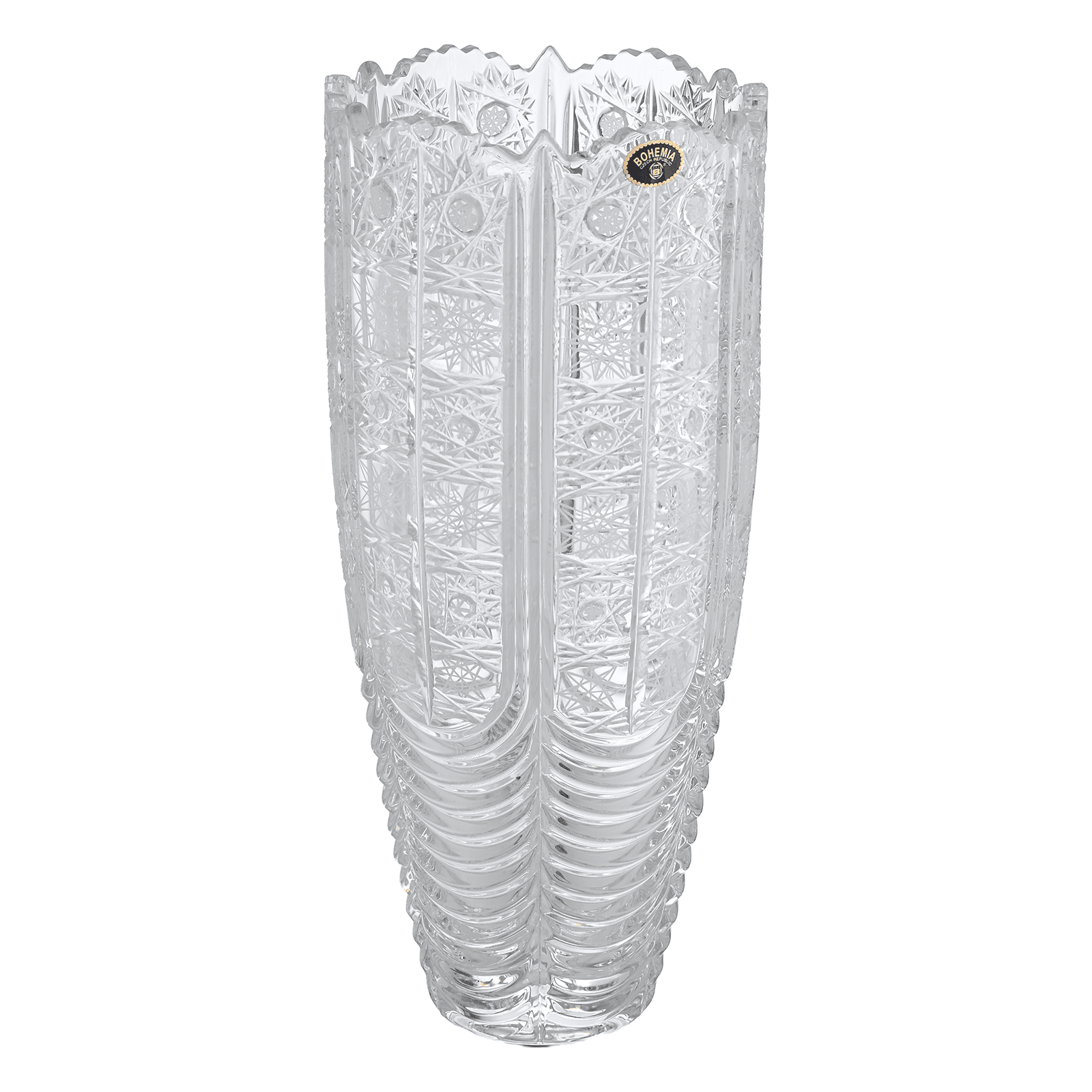 Bohemia Crystal - Hand Cut Crystal Vase - Clear - 13x30cm