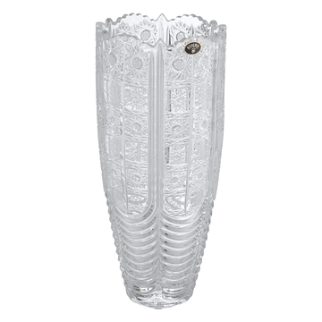 Bohemia Crystal - Hand Cut Crystal Vase - Clear - 13x30cm