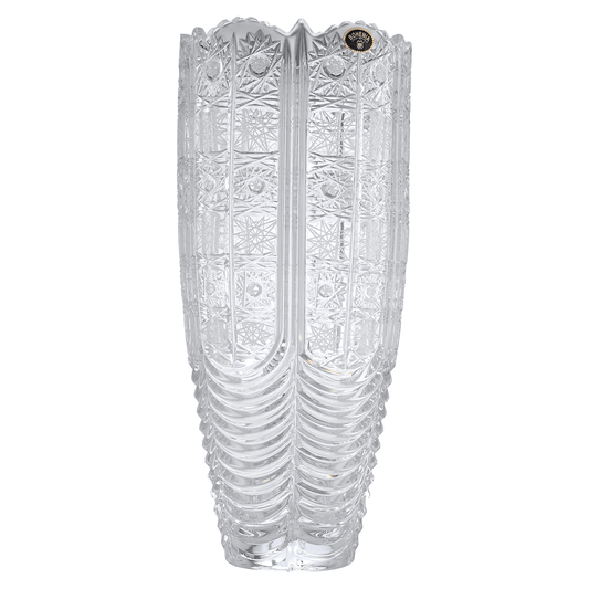 Bohemia Crystal - Hand Cut Crystal Vase - Clear - 13x30cm