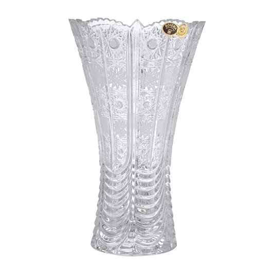 Bohemia Crystal - Hand Cut Crystal Vase - Clear - 15x24cm