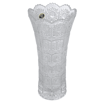 Bohemia Crystal - Hand Cut Crystal Vase - Clear - 18x35cm