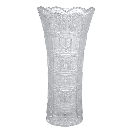 Bohemia Crystal - Hand Cut Crystal Vase - Clear - 18x35cm