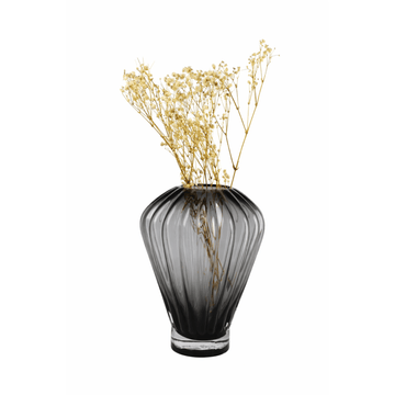 Degwana - Glass Vase - Black - 20x25cm