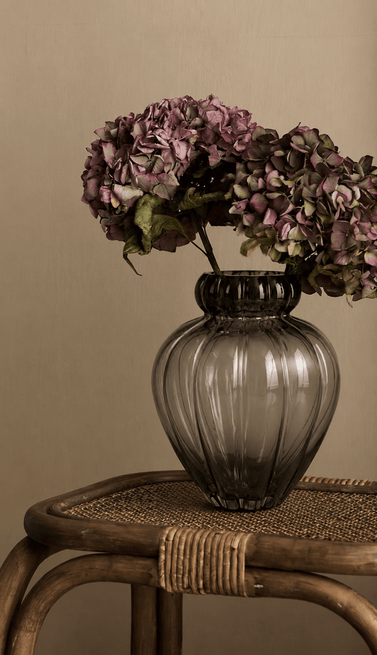 Degwana - Glass Vase - Black - 19x26cm