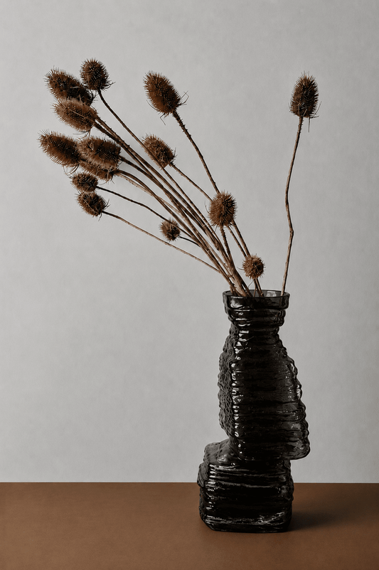 Degwana - Glass Vase - Black - 10x30cm