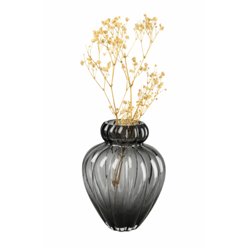 Degwana - Glass Vase - Black - 17x21cm