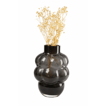 Degwana - Glass Vase - Black - 18x25cm