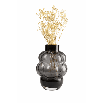 Degwana - Glass Vase - Black - 15x22cm
