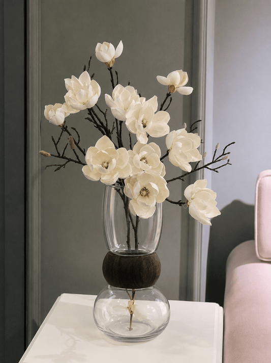Degwana - Glass Vase - Clear - 16x33cm