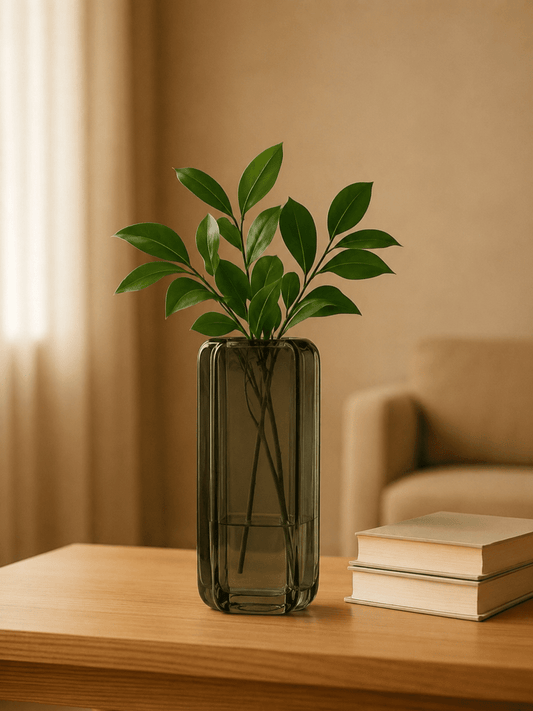 Degwana - Glass Vase - Black - 13x28cm
