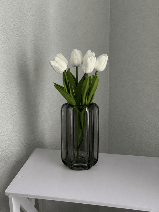 Degwana - Glass Vase - Black - 12x20cm