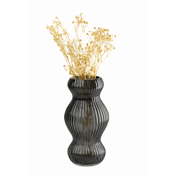 Degwana - Glass Vase - Black - 13x25cm
