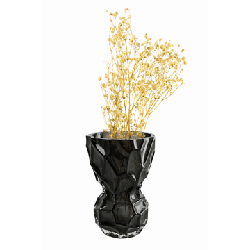 Degwana - Glass Vase - Black - 18x25cm