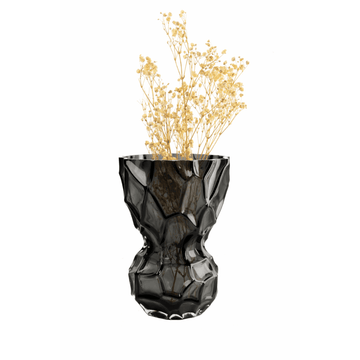 Degwana - Glass Vase - Black - 15x20cm
