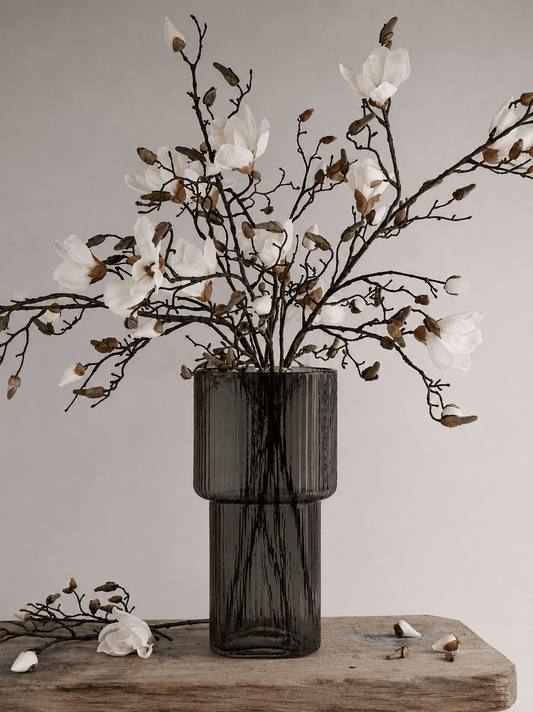 Degwana - Glass Vase - Black - 18x34cm